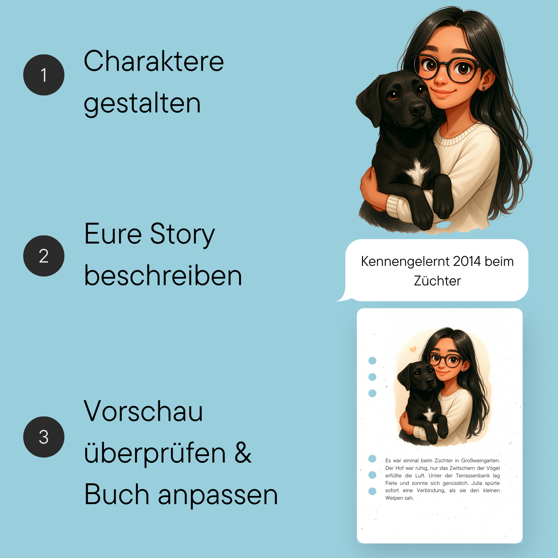 Tierisch beste Freunde I Personalisiertes Haustierbuch - DreamyTales