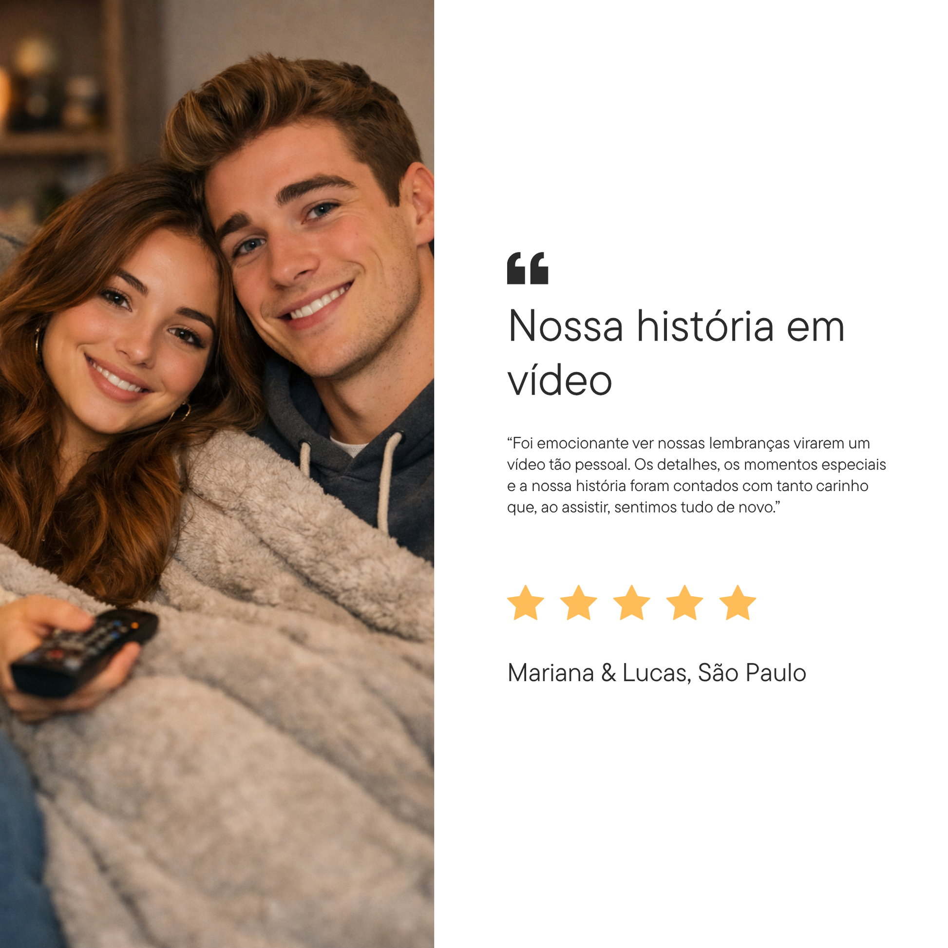 Sua história de amor em vídeo